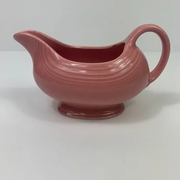 Fiestaware Rose Pink Gravy Boat Homer Laughlin USA - Picture 2 of 8